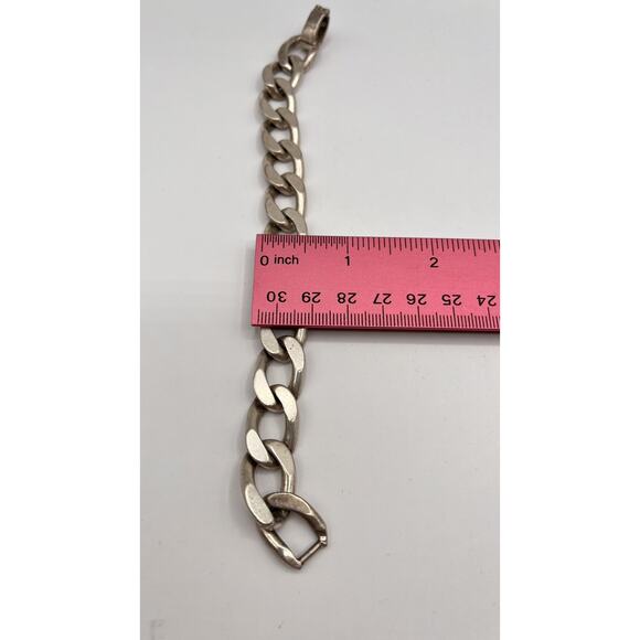 Amazon.com: Dankadi Fashion 925 Sterling Silver Solid Miami  Solid Sterling Silver Men’s Miami Cuban Curb Chunky Wide Bracelet 56 Grams As Is